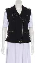 Thumbnail for your product : Rebecca Taylor Leather-Trimmed Biker Vest