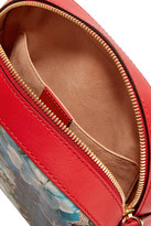 Thumbnail for your product : Gucci Linea A Disco Leather-trimmed Coated-canvas Shoulder Bag - Blue