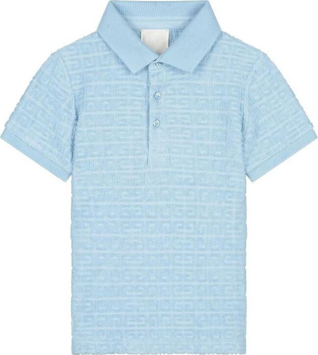 Givenchy Kids 4G-Jacquard Straight Hem Polo Shirt