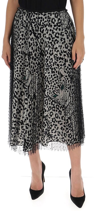 leopard print midi skirt shopstyle