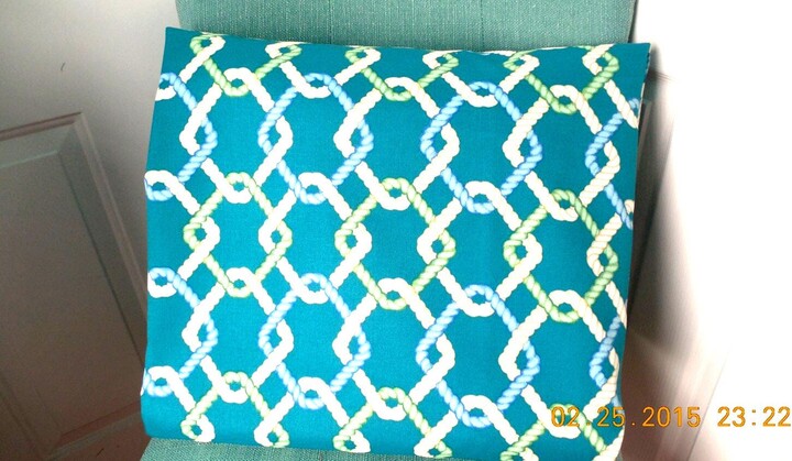 Nautical Rope Pillow Cover Teal Coastal Outdoor Decor