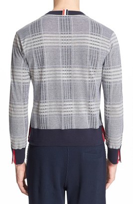 Thom Browne Oversize Check Long Sleeve T-Shirt