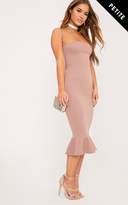 Thumbnail for your product : PrettyLittleThing Petite Isabella Truffle Bandeau Frill Hem Midaxi Dress