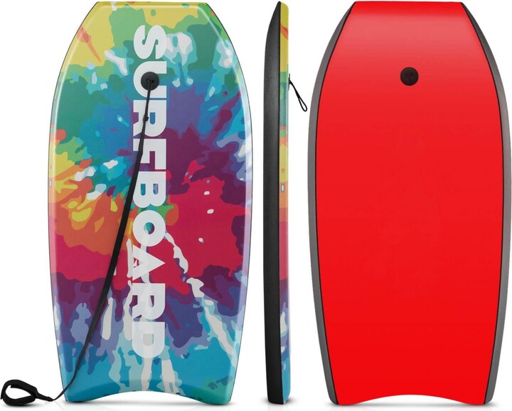 Costway 37" Lightweight Body Board with Eps Core Xpe Deck Hdpe Bottom Crescent Tail