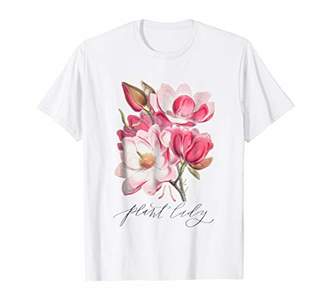 Plant Lady Pink Floral T-Shirt Gift Mom Mama Mother Flowers
