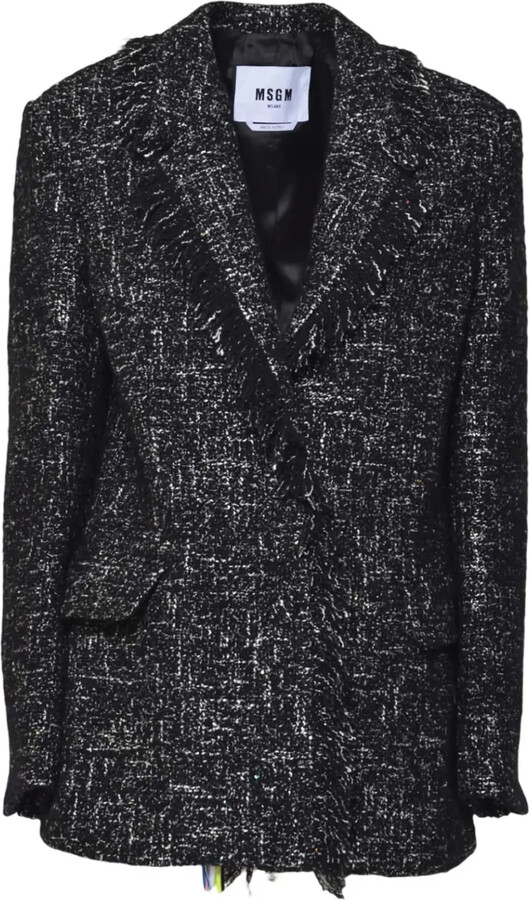 MSGM Fringed Blazer