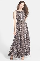 Thumbnail for your product : Eliza J Print Pleat Chiffon Maxi Dress