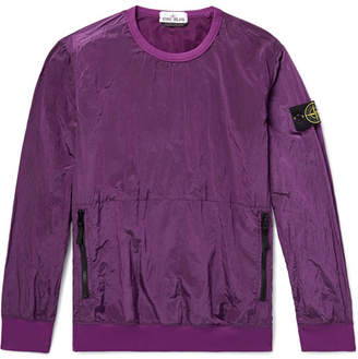 Stone Island Garment-Dyed Nylon-Metal Sweatshirt