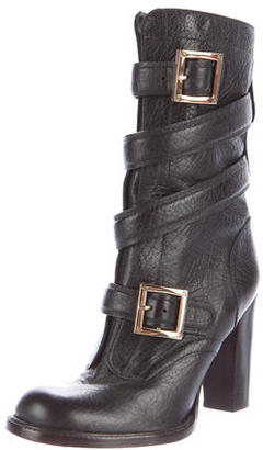 Tory Burch Leather Mid-Calf Boots