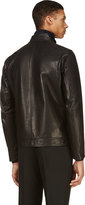 Thumbnail for your product : Calvin Klein Collection Black Washed Leather Jacket