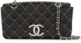 Thumbnail for your product : Chanel Pre Owned 2009-2010 CC double chain shoulder bag