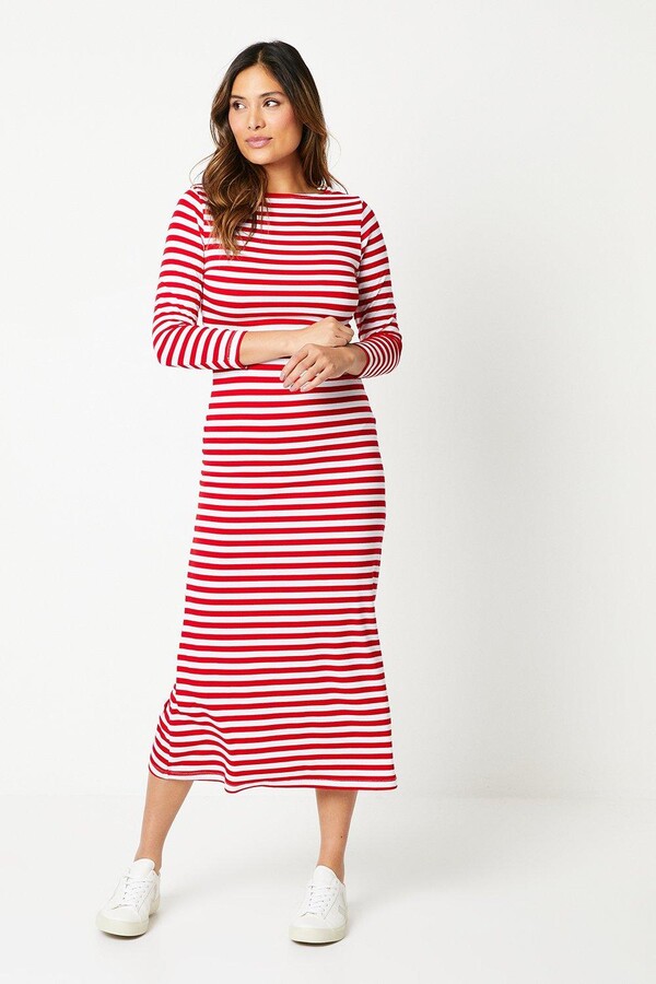 Principles Stripe Jersey Midi Dress ShopStyle