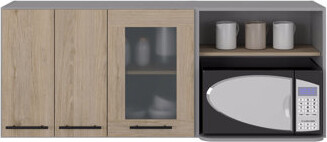 Latitude Run Wall Cabinet Rack Double Door