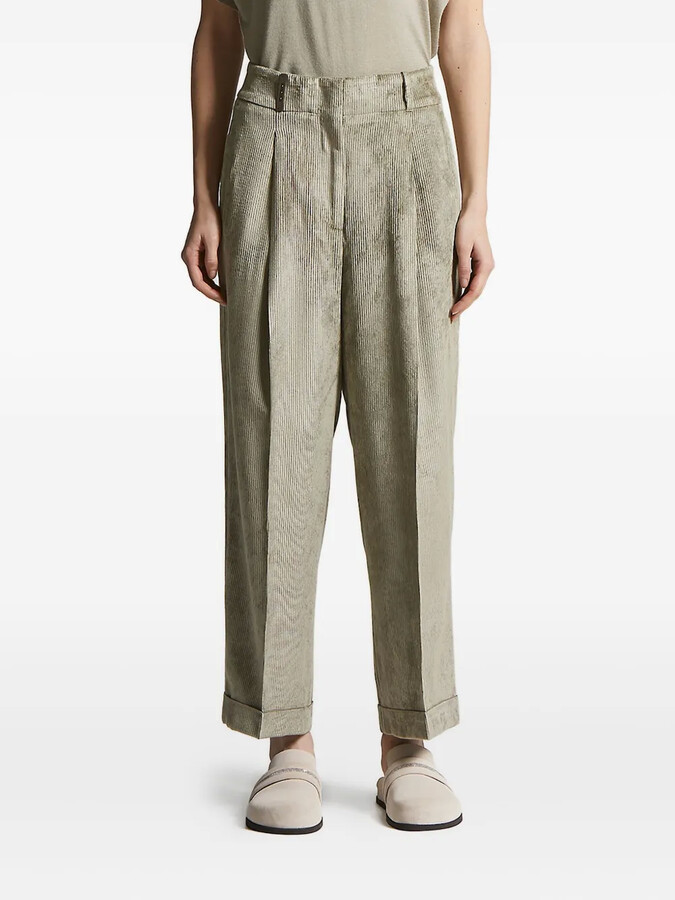 Peserico Pleated Corduroy Trousers