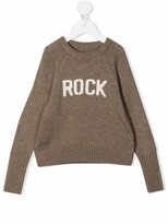Thumbnail for your product : Zadig & Voltaire Kids Rock intarsia rib-trimmed jumper