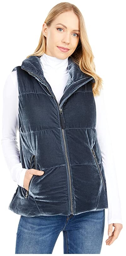 velvet puffer vest