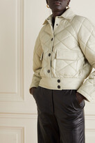 Thumbnail for your product : REMAIN Birger Christensen Gena Quilted Leather Bomber Jacket - Cream