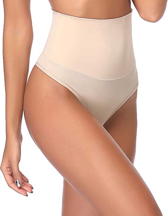 High Waist Thong Shapewear for Women Tummy Control Thong Girdle Panty Body Shaper Thong Underwear 