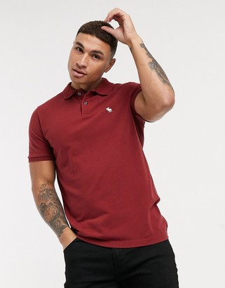 Abercrombie & Fitch core logo polo in red - ShopStyle Short Sleeve Shirts