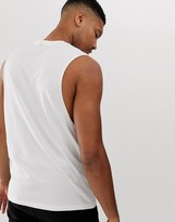 Thumbnail for your product : ASOS DESIGN Tall organic relaxed sleeveless t-shirt with dropped armhole in white
