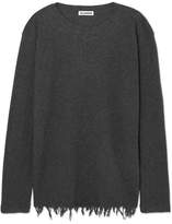Thumbnail for your product : Jil Sander Frayed Wool And Cashmere-blend Sweater - Gray