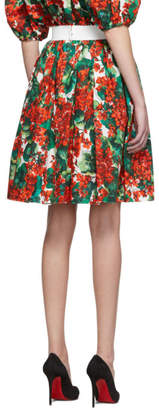 Dolce & Gabbana Red Geranium Miniskirt