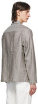 Thumbnail for your product : Ermenegildo Zegna Grey Linen Overshirt Jacket