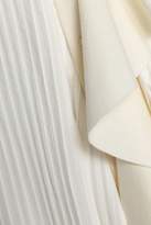 Thumbnail for your product : J.W.Anderson Asymmetric Plisse Ruffled Silk-satin Midi Skirt