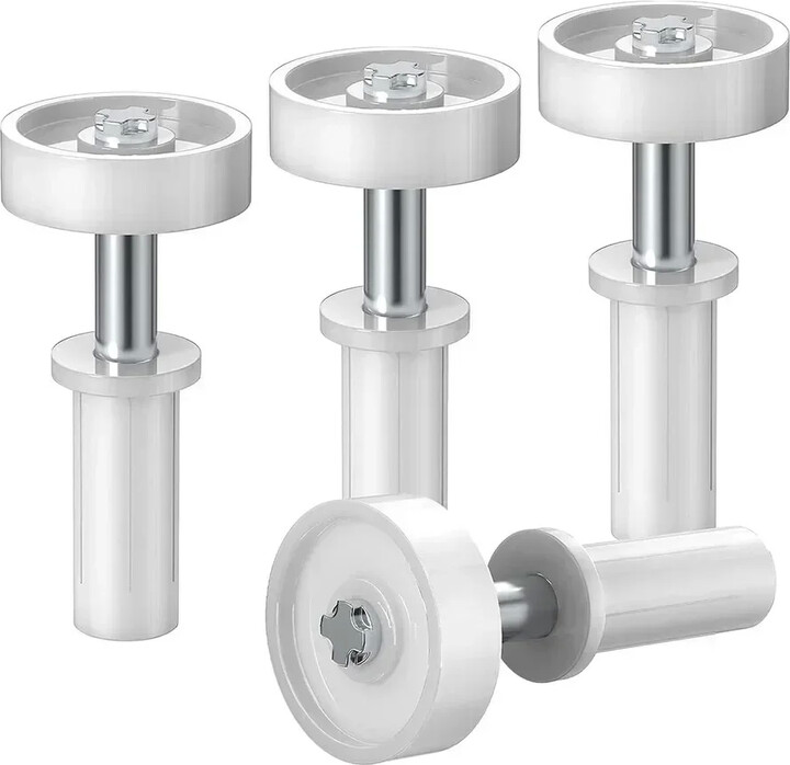 4pcsd Bifold Door Top Guide Wheel Kit Cabinet Door Repair Plastic Bifold Door Top Pivot Hinge For Closets Pantries Laundry Rooms