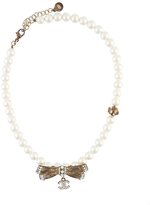 Chanel Vintage Faux Pearl Bow Necklac 