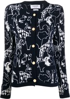 Thumbnail for your product : Thom Browne Animal Intarsia Cashmere Cardigan