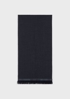 Thumbnail for your product : Giorgio Armani Wool And Silk Chevron Scarf