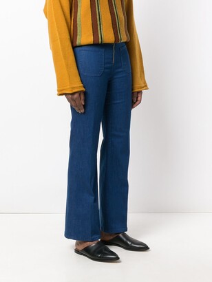 Tory Burch Luisa zip-front flare jeans