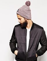 Thumbnail for your product : ASOS Bobble Beanie Hat with Patch
