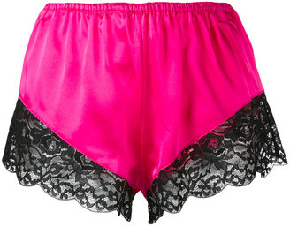 Marques Almeida lace trim shorts - women - Silk/Polyamide/Rayon - XS