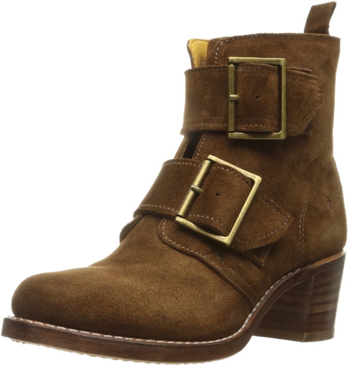 frye sabrina double buckle