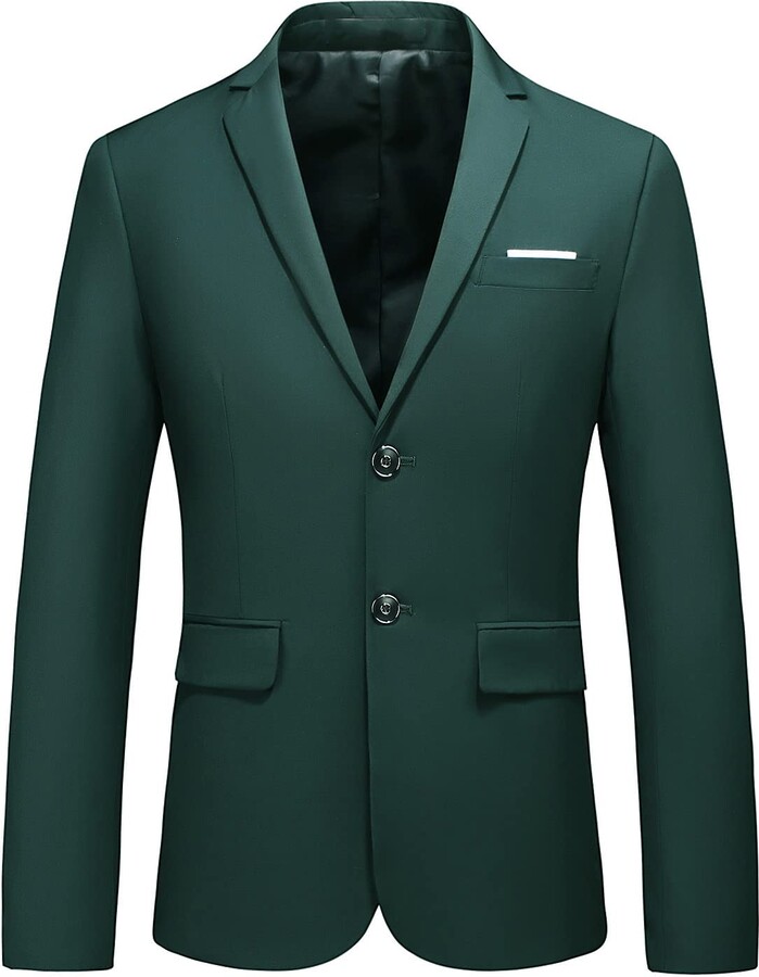 UNINUKOO Mens Blazer Jacket Casual Buttons Suit Jacket Single