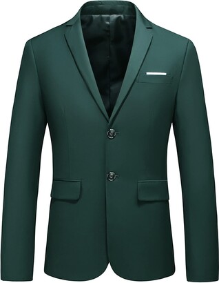 UNINUKOO Mens Blazer Jacket Casual 2 Buttons Suit Jacket