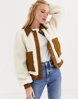 Thumbnail for your product : L.F. Markey Lawrence faux shearling and cord jacket