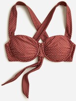 Thumbnail for your product : J.Crew Ruched underwire bikini top in polka dot