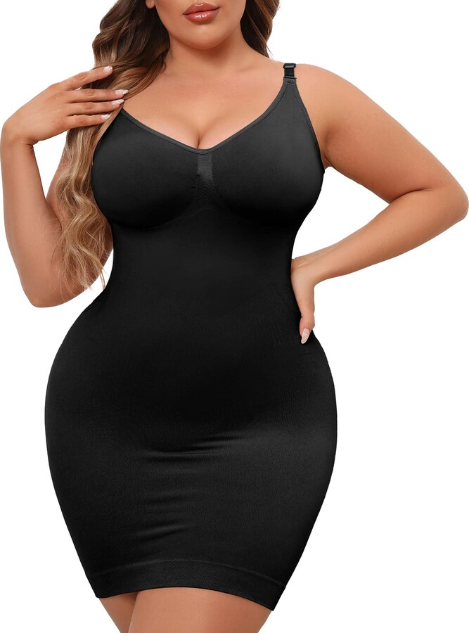 Anygirl Tummy Control Shapewear Slips for Under Dresses Body Shaper
