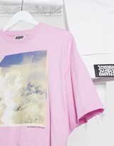 Thumbnail for your product : Reclaimed Vintage inspired t-shirt with art print in pink