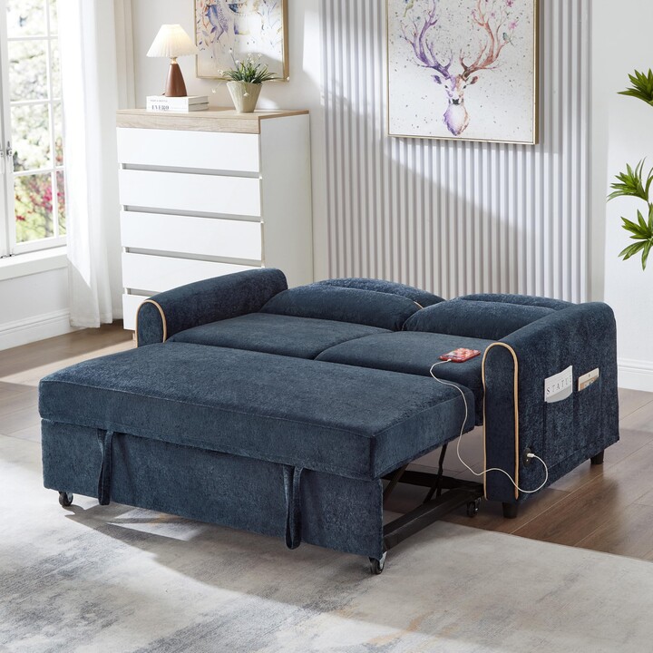 Eafurn 3 in 1 Convertible Sleeper Sofa Pull Out Couch Bed