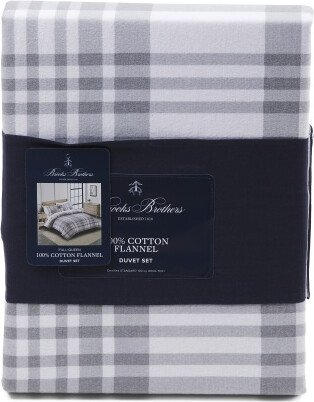 TJMAXX 2Pc Hugo Plaid Duvet Set, Cotton