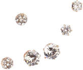 Thumbnail for your product : Riah Fashion Round-Cut Stud Earrings