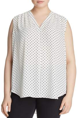 Vince Camuto Plus Poetic Dots Sleeveless Top