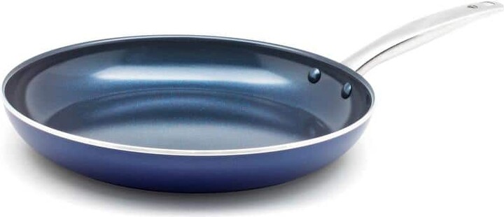 Blue Diamond 12 in. Aluminum Ceramic Nonstick Frying Pan in Blue