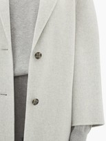 Thumbnail for your product : Joseph Newman Single-breasted Wool-blend Coat - Light Grey