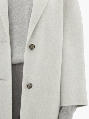 Joseph Newman Single-breasted Wool-blend Coat - Light Grey