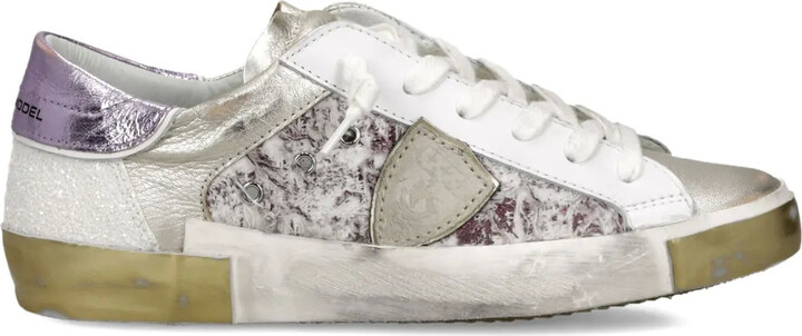 Philippe Model Paris Distressed Leather Sneakers
